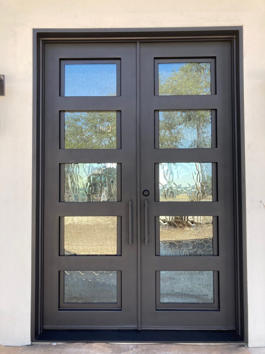 Lone Star Iron Doors — Ornamental scroll double iron door
